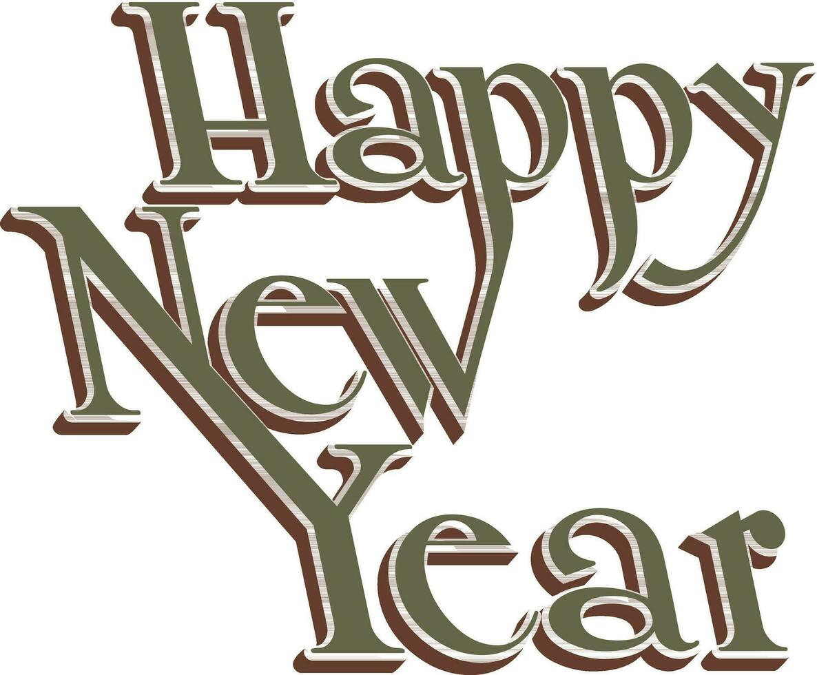 Happy new year text. vector