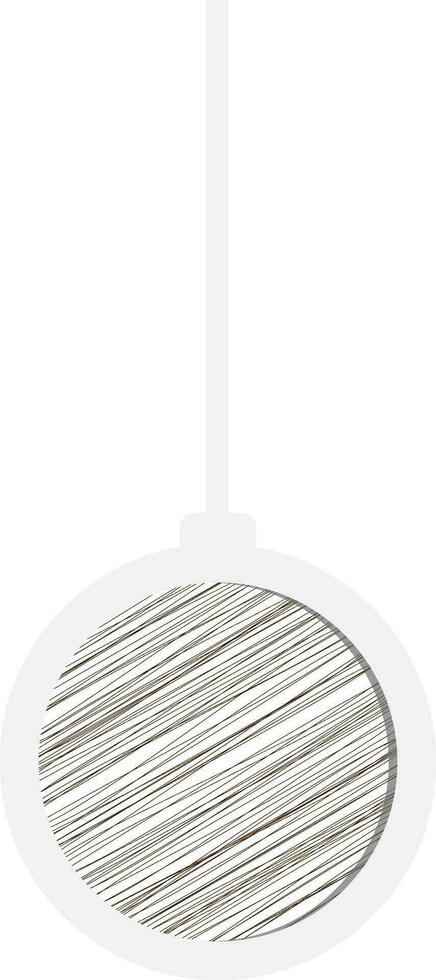 Brown lines in hanging bauble. vector