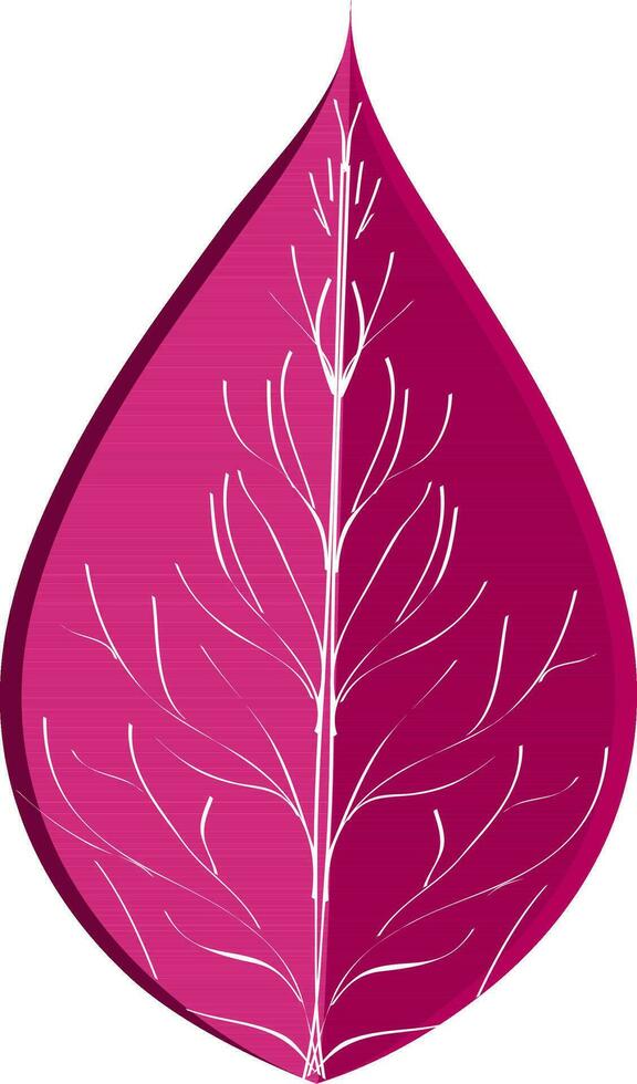 Flat isolated illustration of decorative leaf. vector
