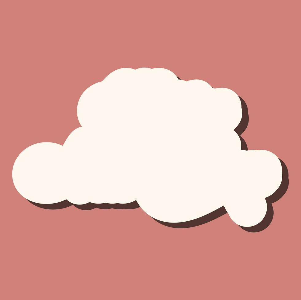 Illustation of cloud on pink color abstract background. vector