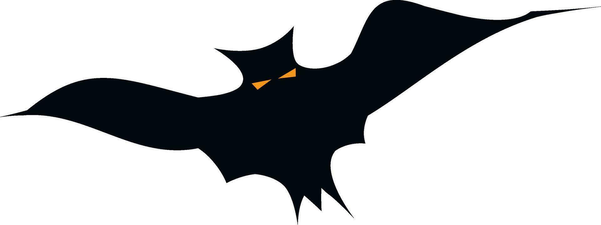 aislado silueta de volador murciélago con de miedo vampiro ojos. vector
