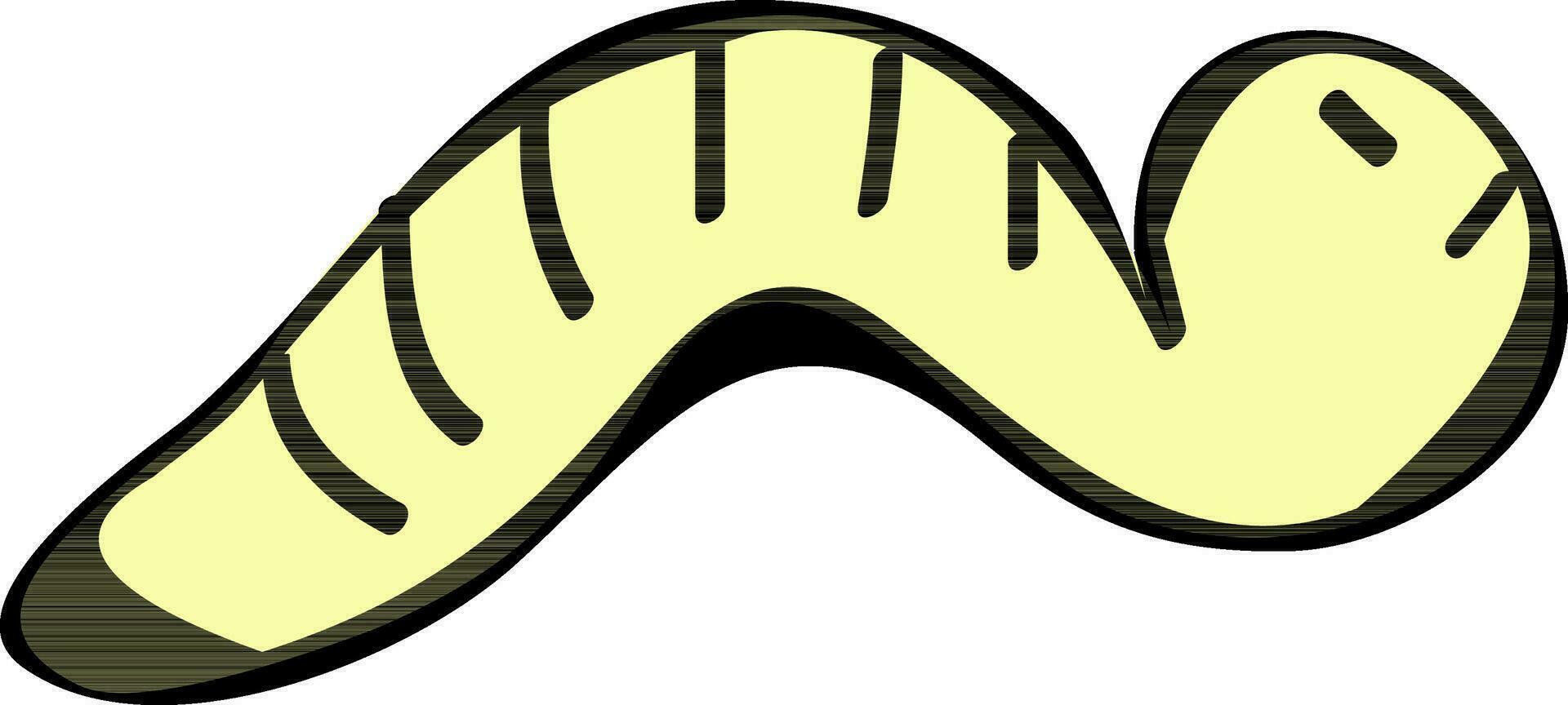 Doodle character of a caterpillar. vector