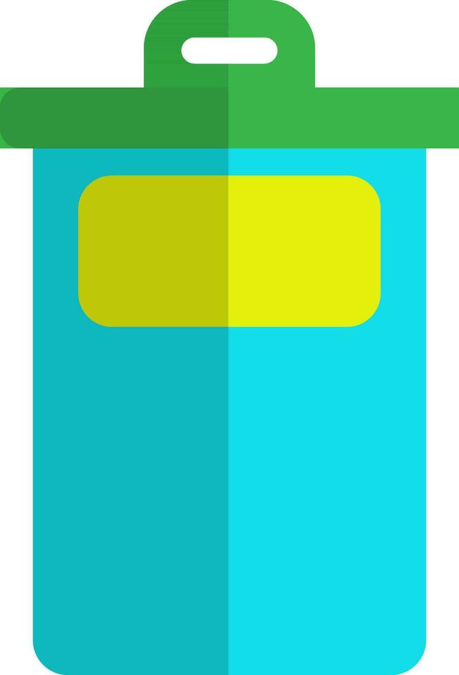 Isolated dustbin in flat style. vector