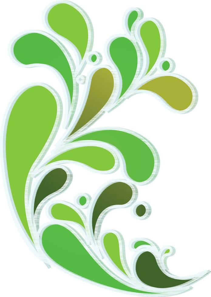 Green leaves decorated background. vector