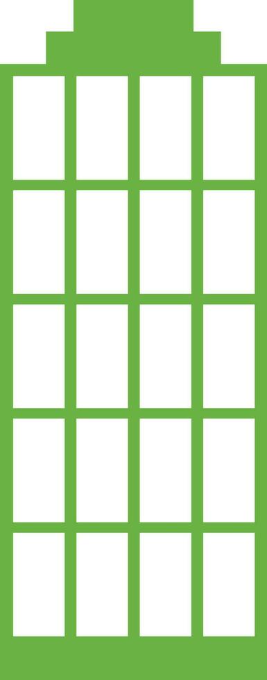 Flat style illustration of a building. vector