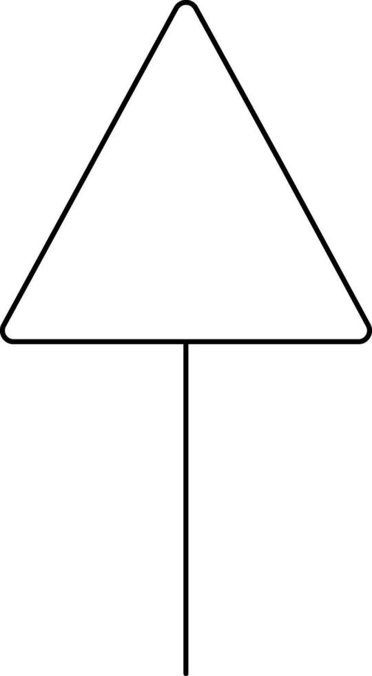 Illustration of a tree in black line art. vector
