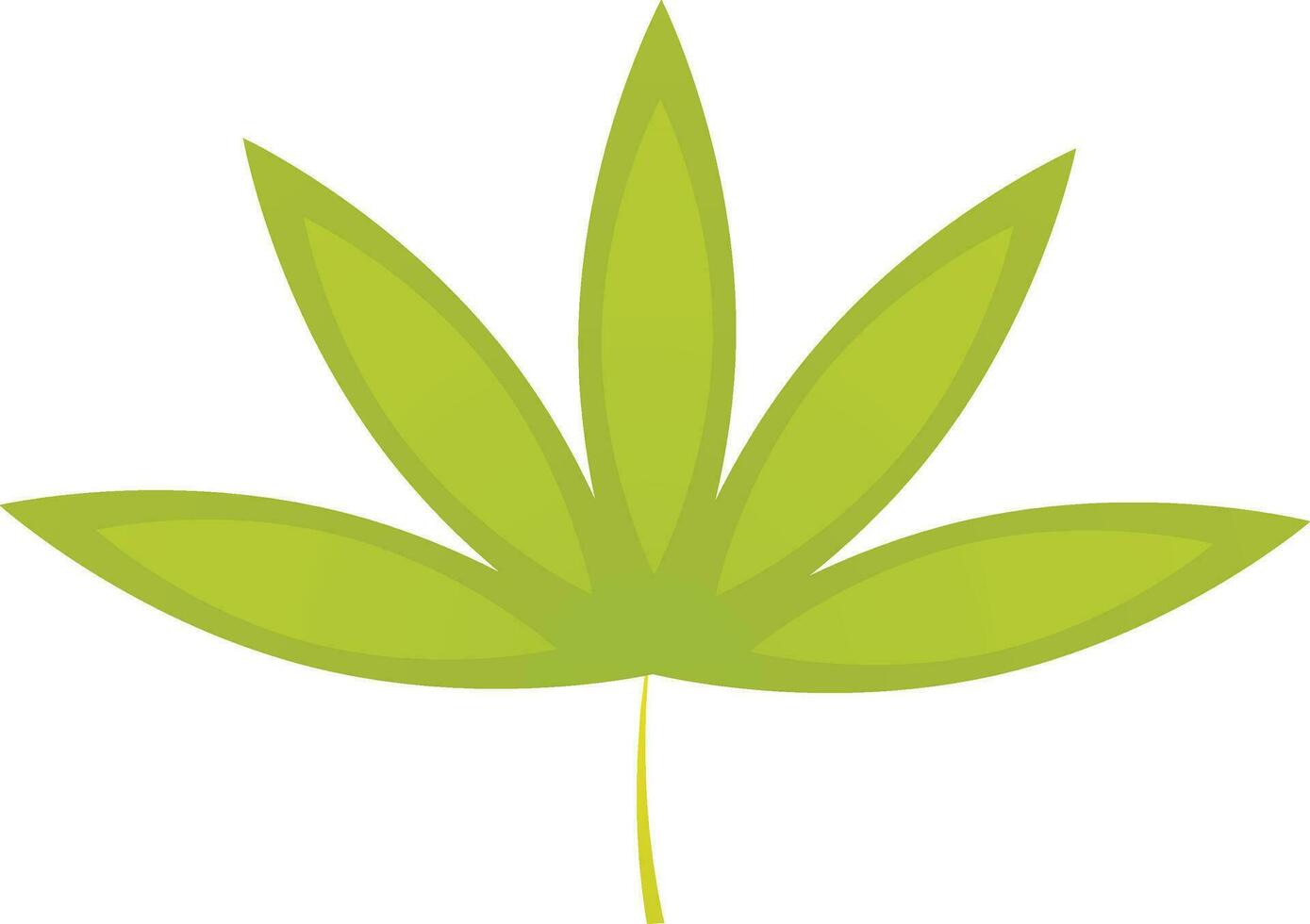 Green leaves on white background. vector