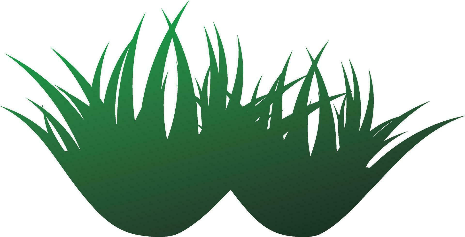 Shiny green grass on white background. vector