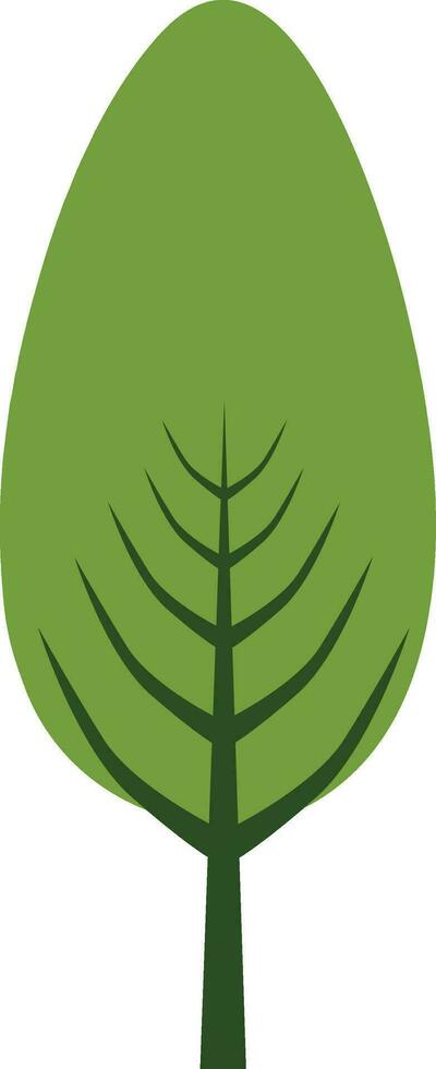 Green tree on white background. vector