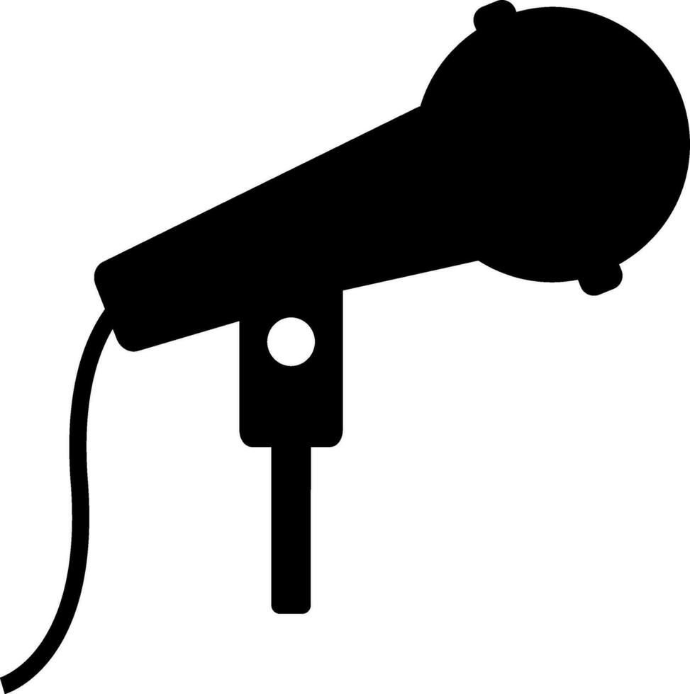 Microphone sign or symbol for Music. vector