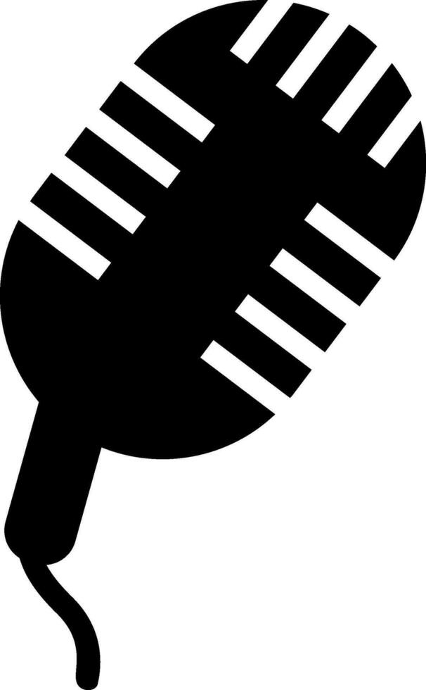 Microphone sign or symbol for Music. vector