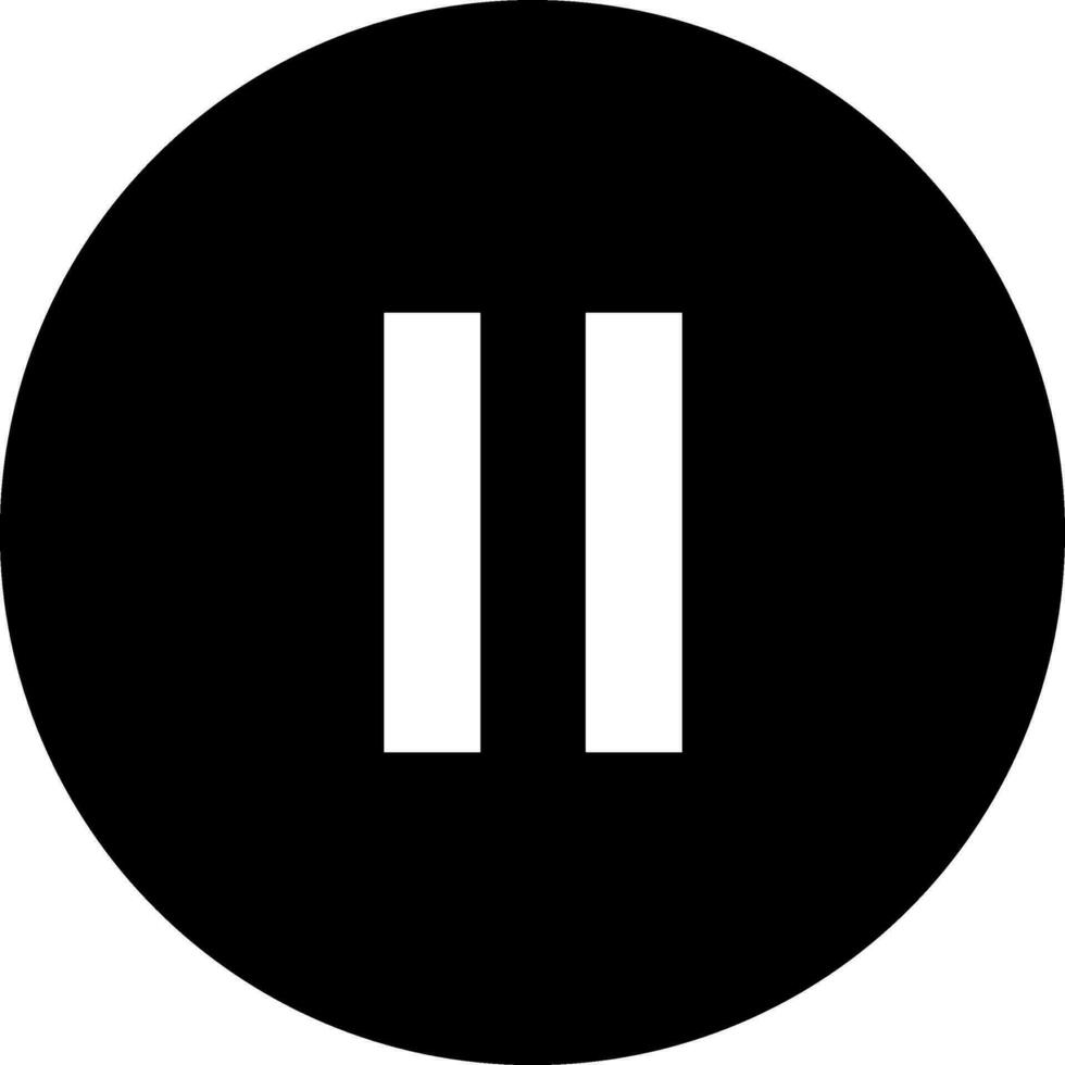 Vector sign or symbol of Pause Button.