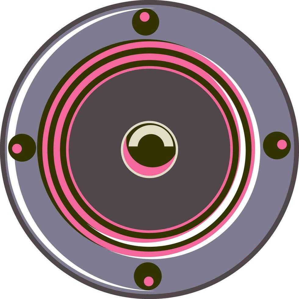 Gray and pink audio speaker. vector