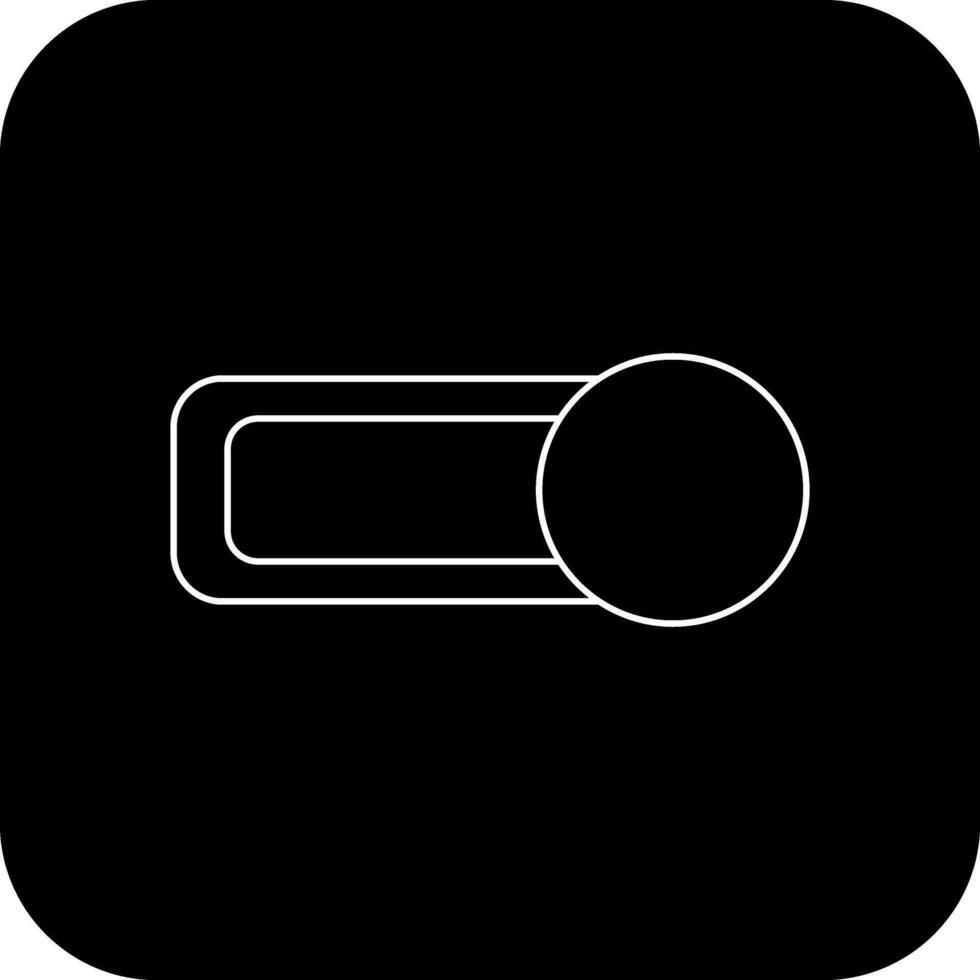 Black background of button icon for mobile application. vector
