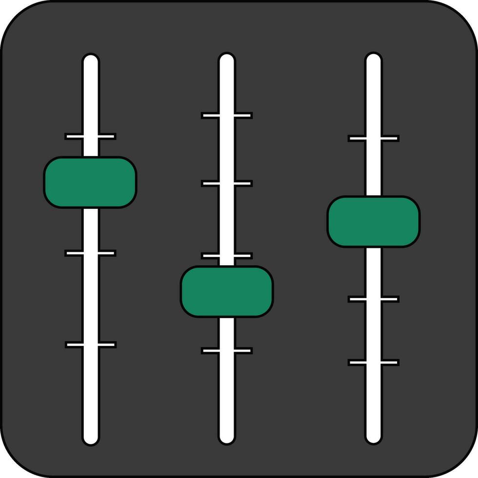 Sound Mixer or equalizer sign or symbol. vector