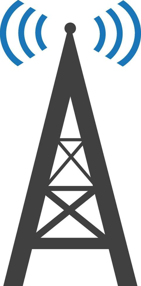 ilustración de célula teléfono torre icono en color. vector