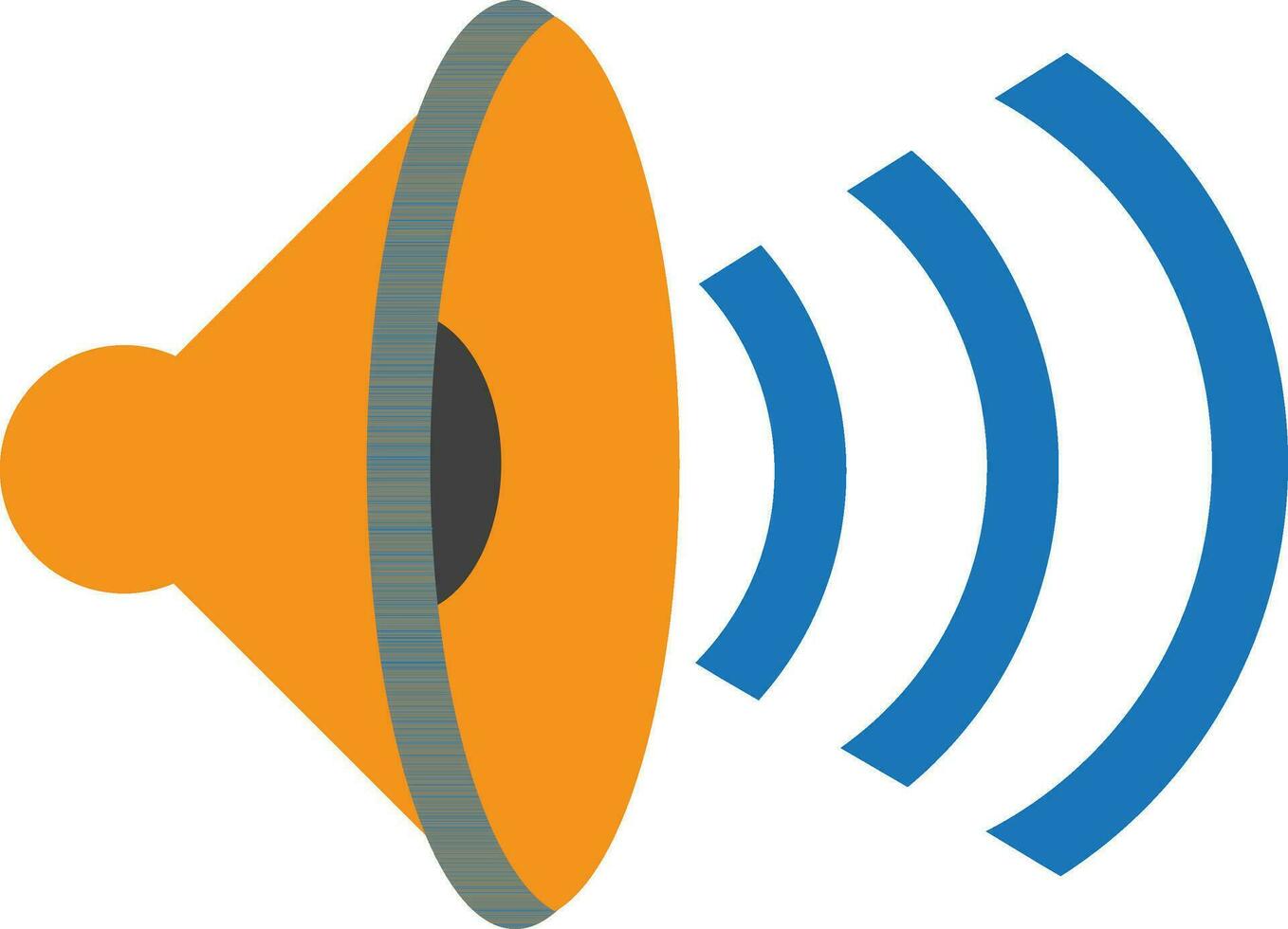 Color style of volume icon for multimedia concept. vector