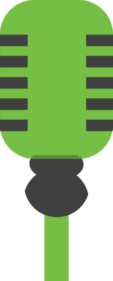 Microphone icon in green color for music concept. vector