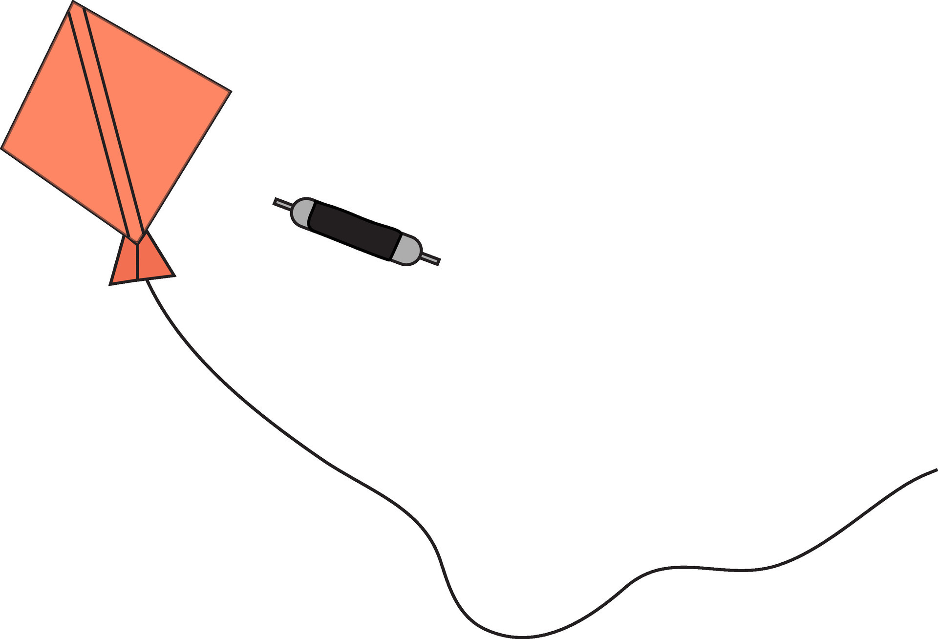 Illustration of kite and string spool. 24860613 Vector Art at Vecteezy