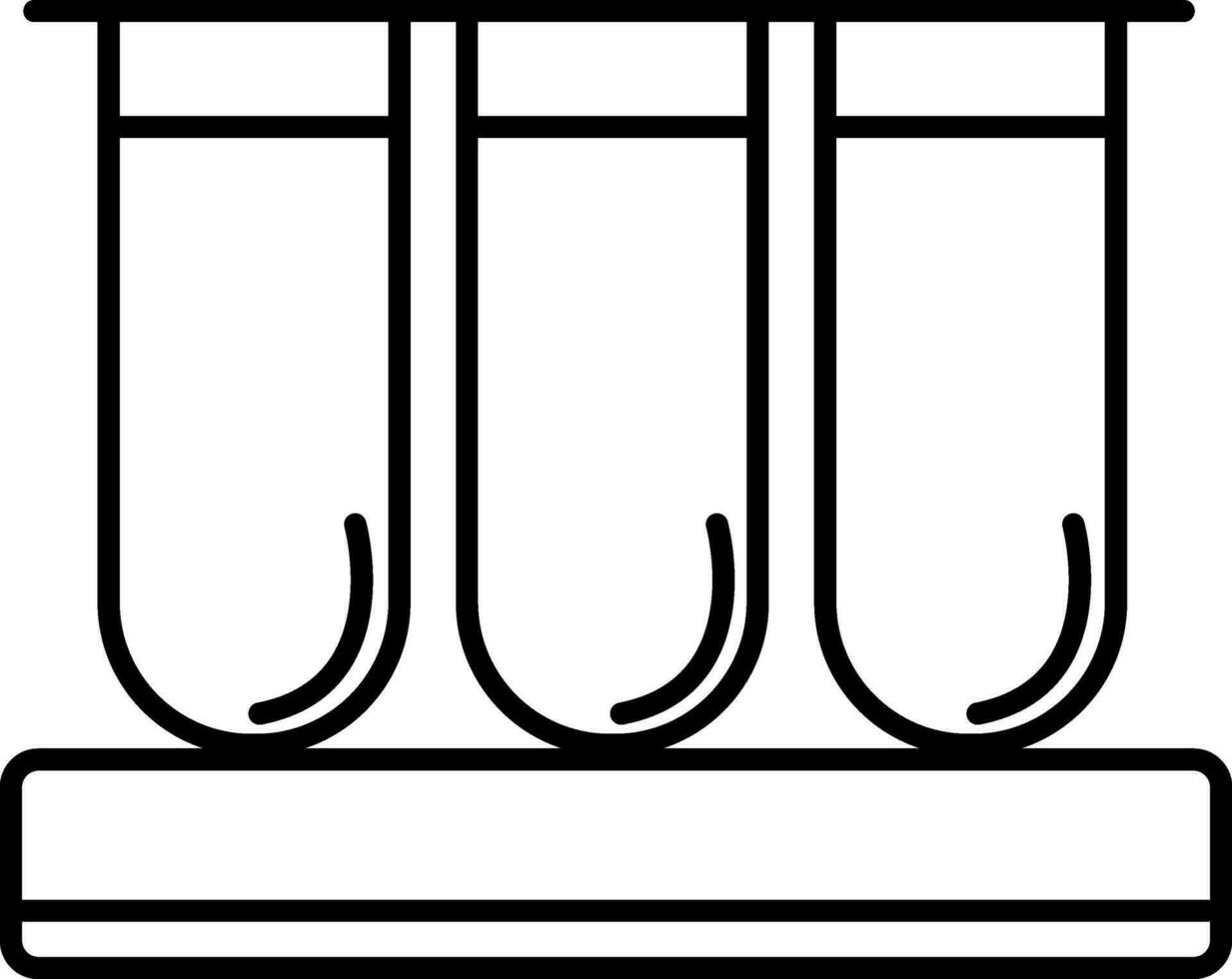 Illustration of Test Tubes. vector