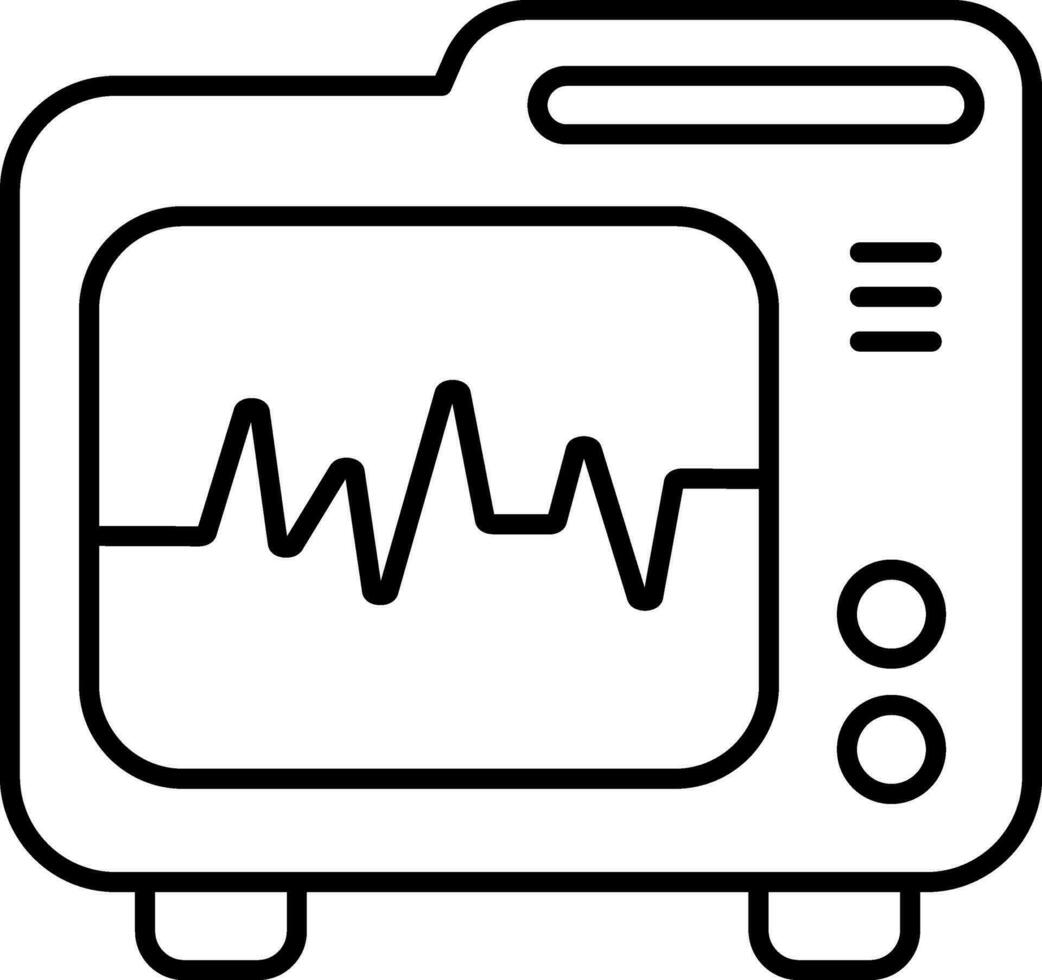 ilustración de ecg monitor con corazón golpear legumbres. vector