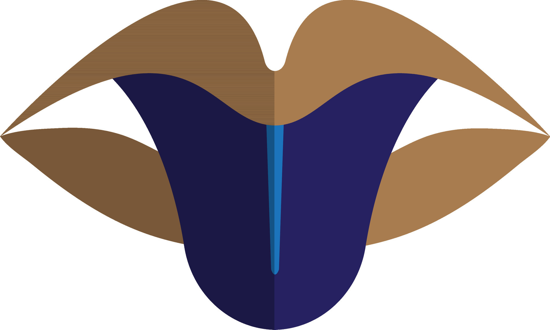 Blue and brown tongue in flat style. 24860649 Vector Art at Vecteezy