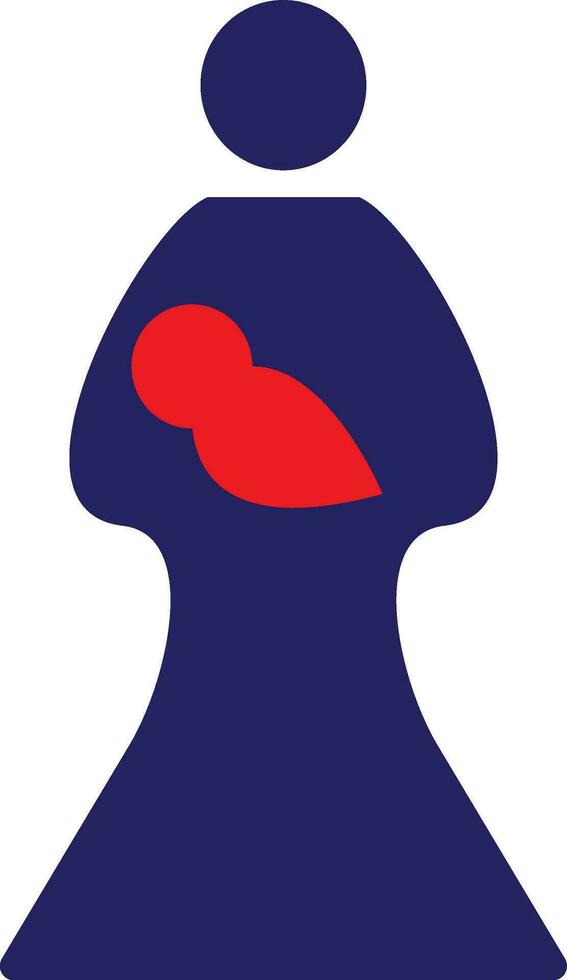 Character of faceless mother holding baby. vector