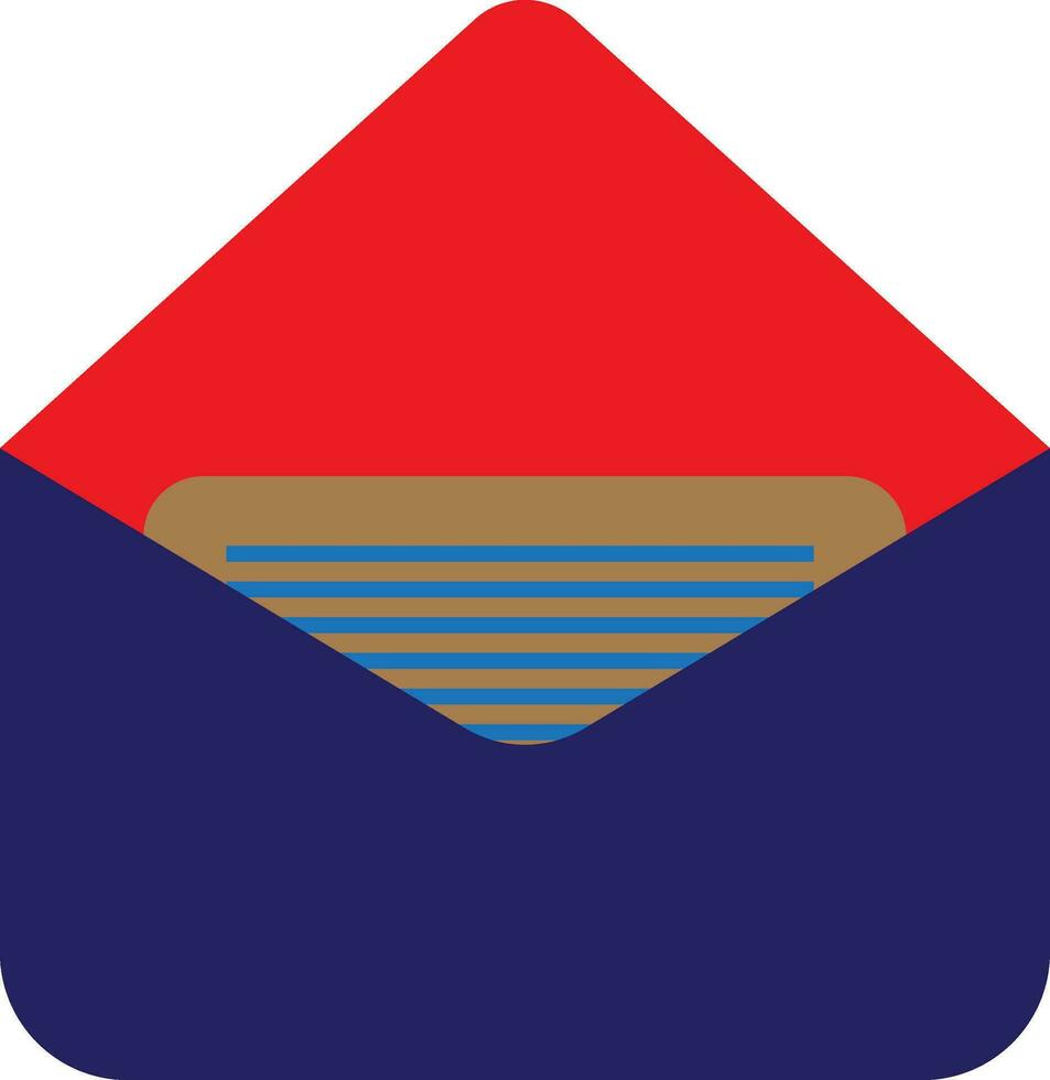 Blank document in envelope. vector