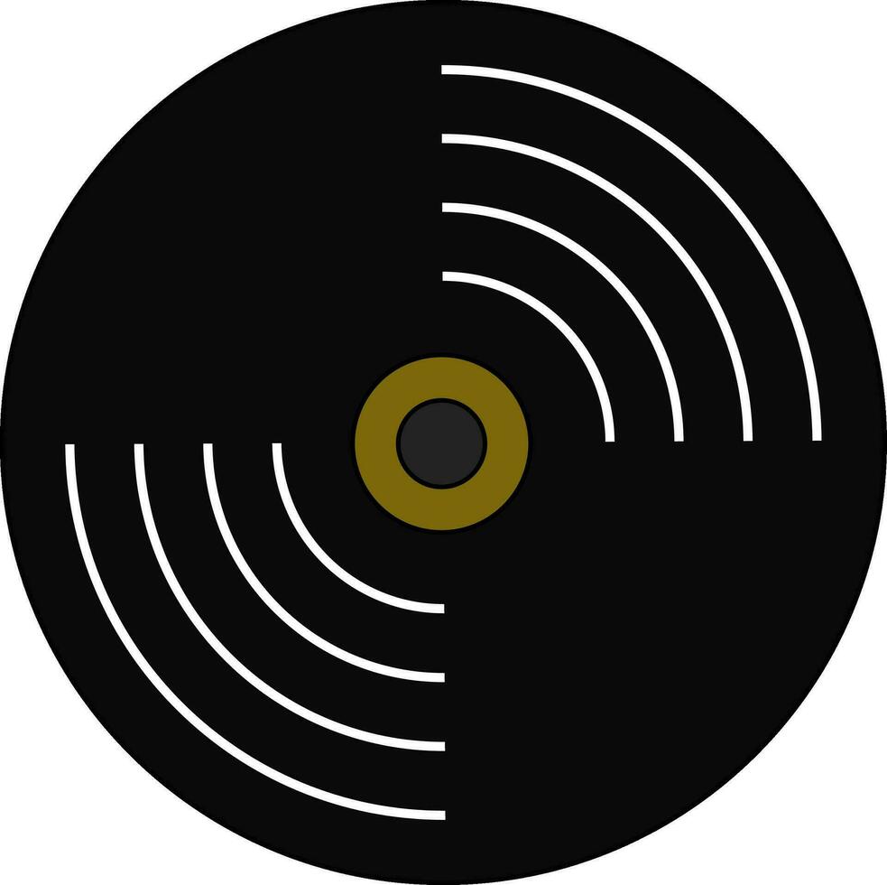 Flat illustration of vinyl record. vector