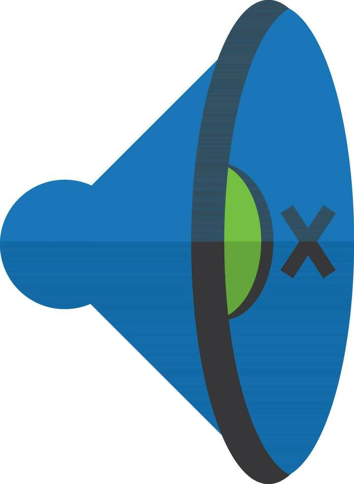 Half shadow of mute sound icon for multimedia concept. vector