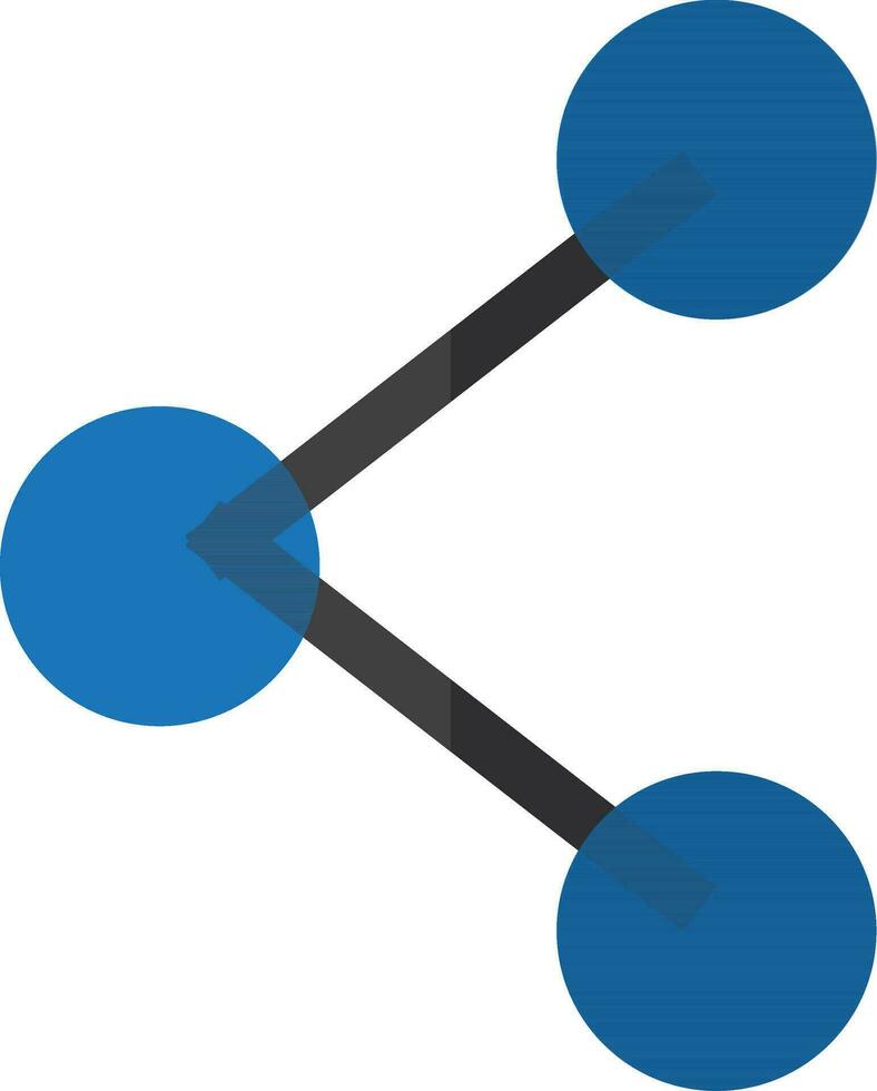Symbol of share icon in color with half shadow for multimedia cocept. vector