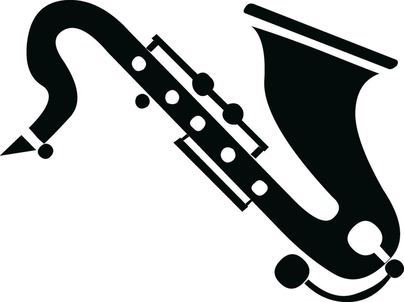 elegante saxofón música instrumento. vector