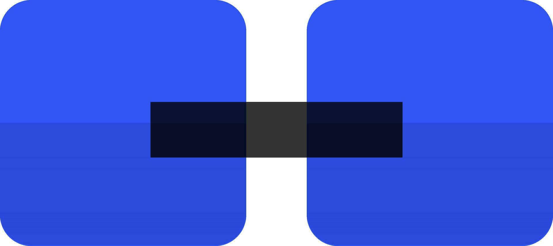 Black and blue handle in flat style. vector