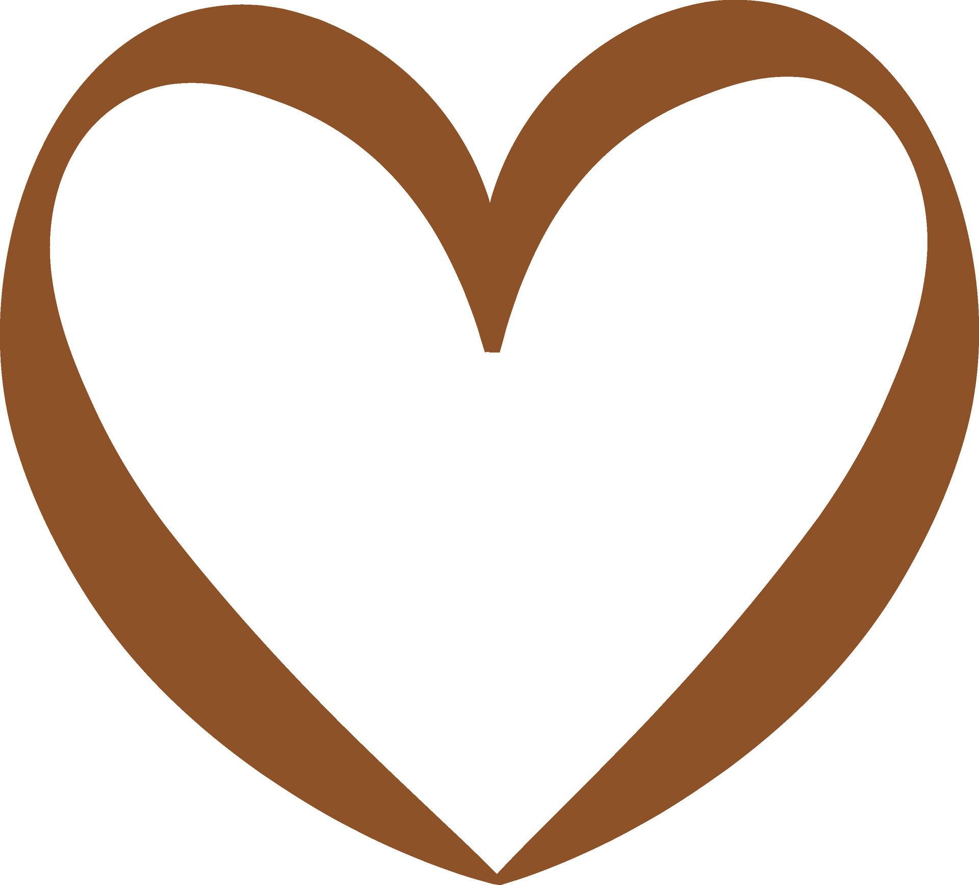 Flat illustration of brown heart. 24861001 Vector Art at Vecteezy