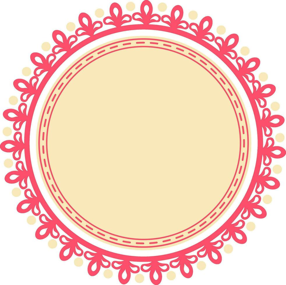 Flat illustration of circular frame. vector