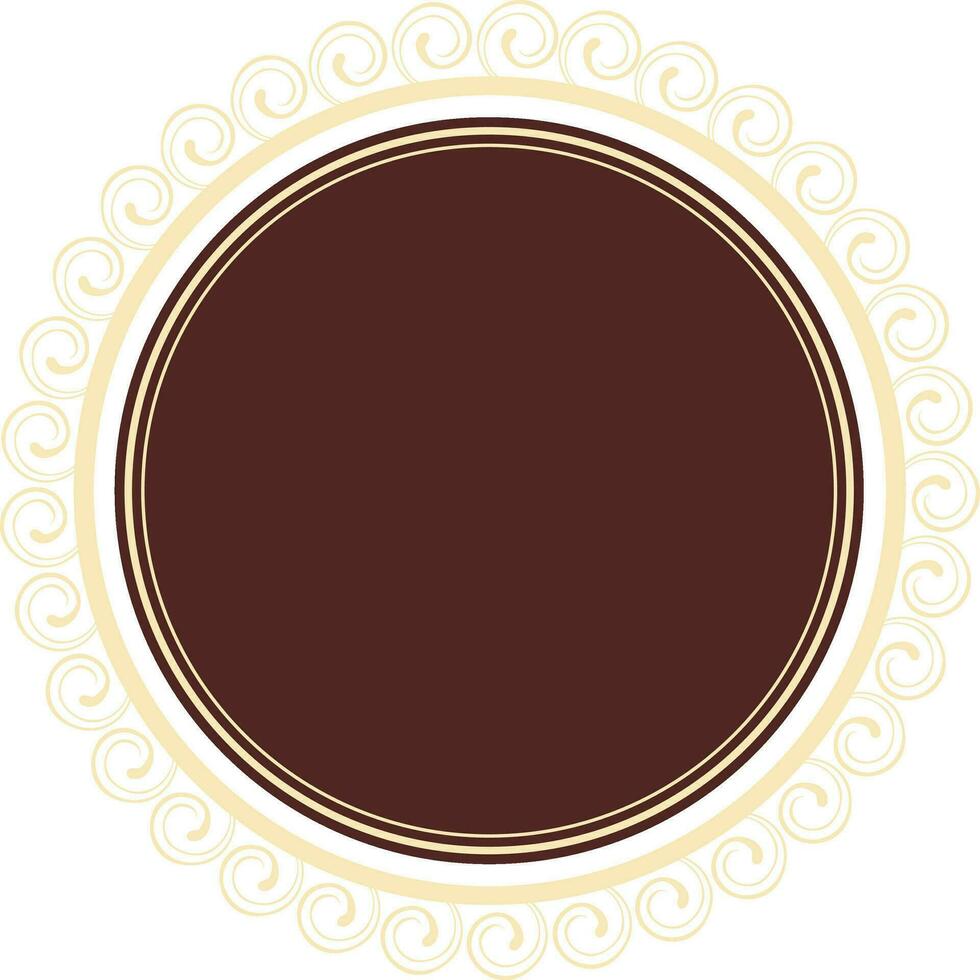 Blank sticker, tag or label with floral design. vector
