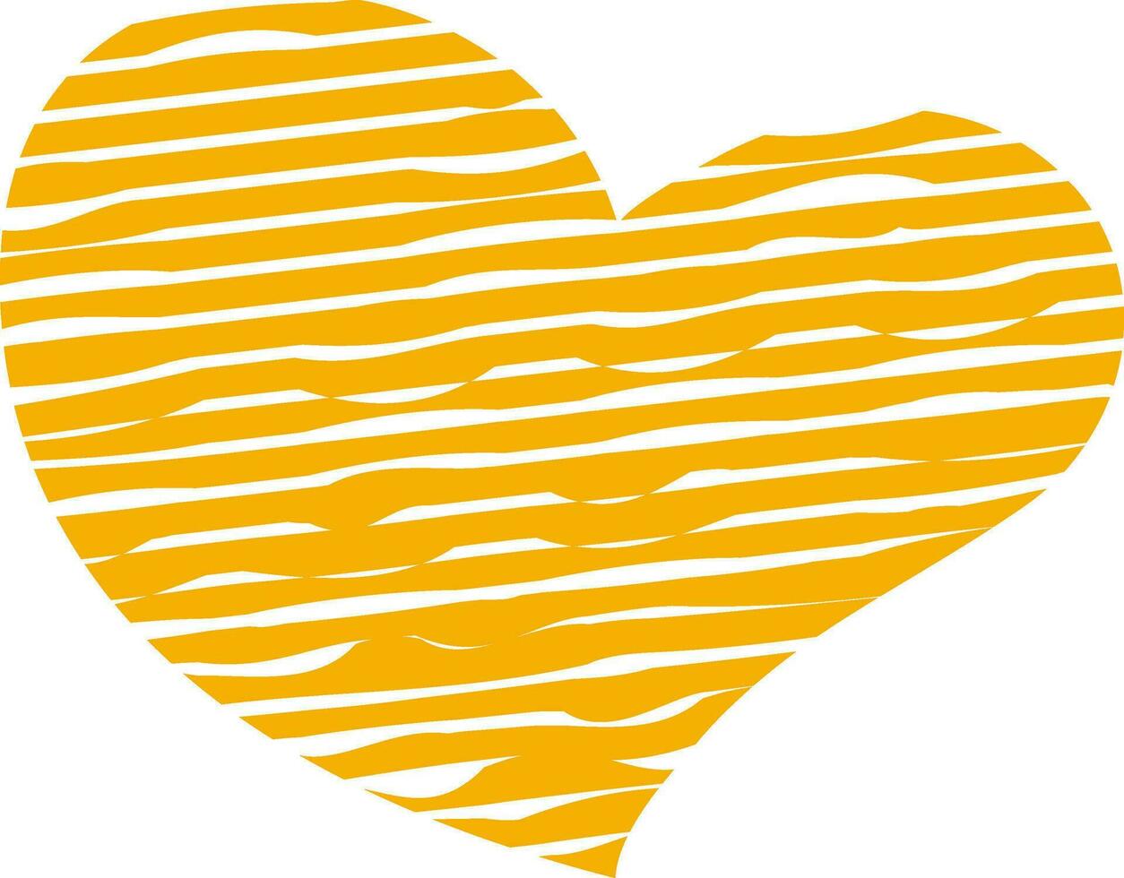 Abstract yellow heart design. vector