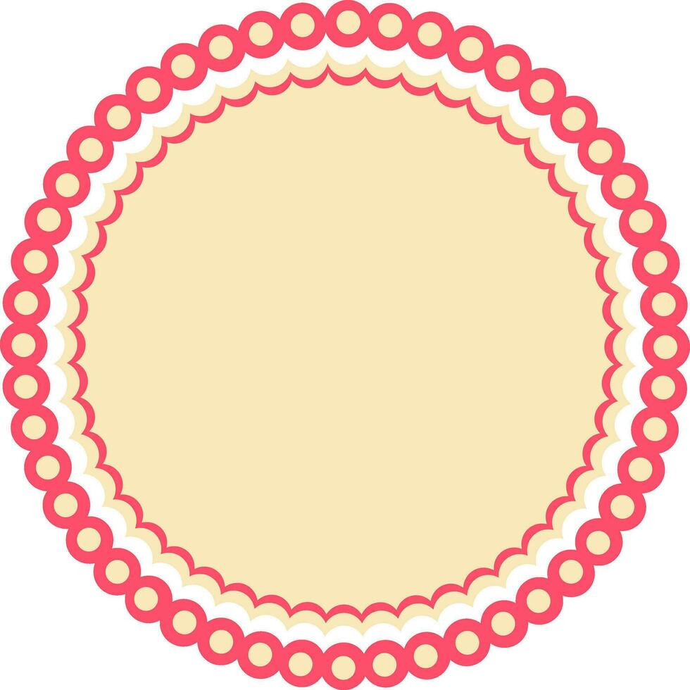 Circular frame in flat style. vector