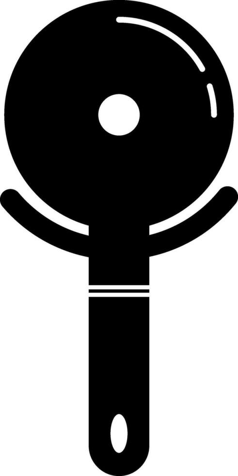 Glyph icon of a pizza cutter. vector