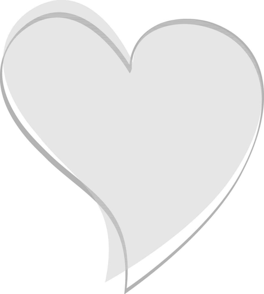 plano ilustración de gris corazón. vector