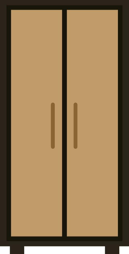 Illustration of a Closed Wardrobe. vector
