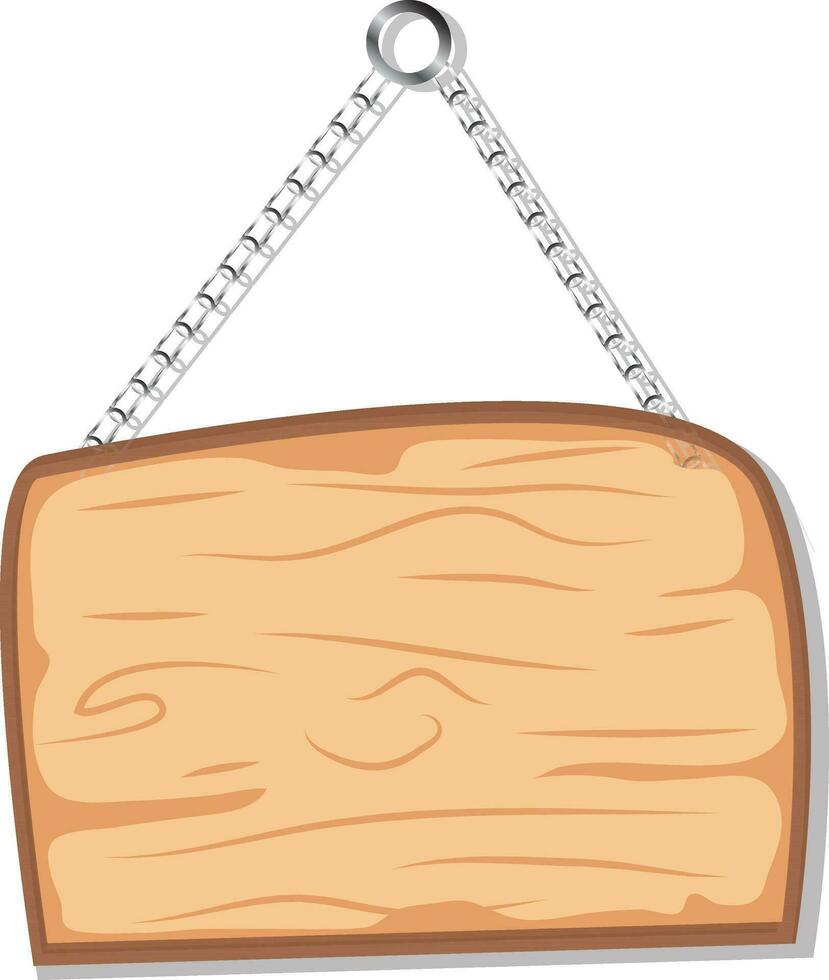 Isolated illustration of hanging signboard. vector