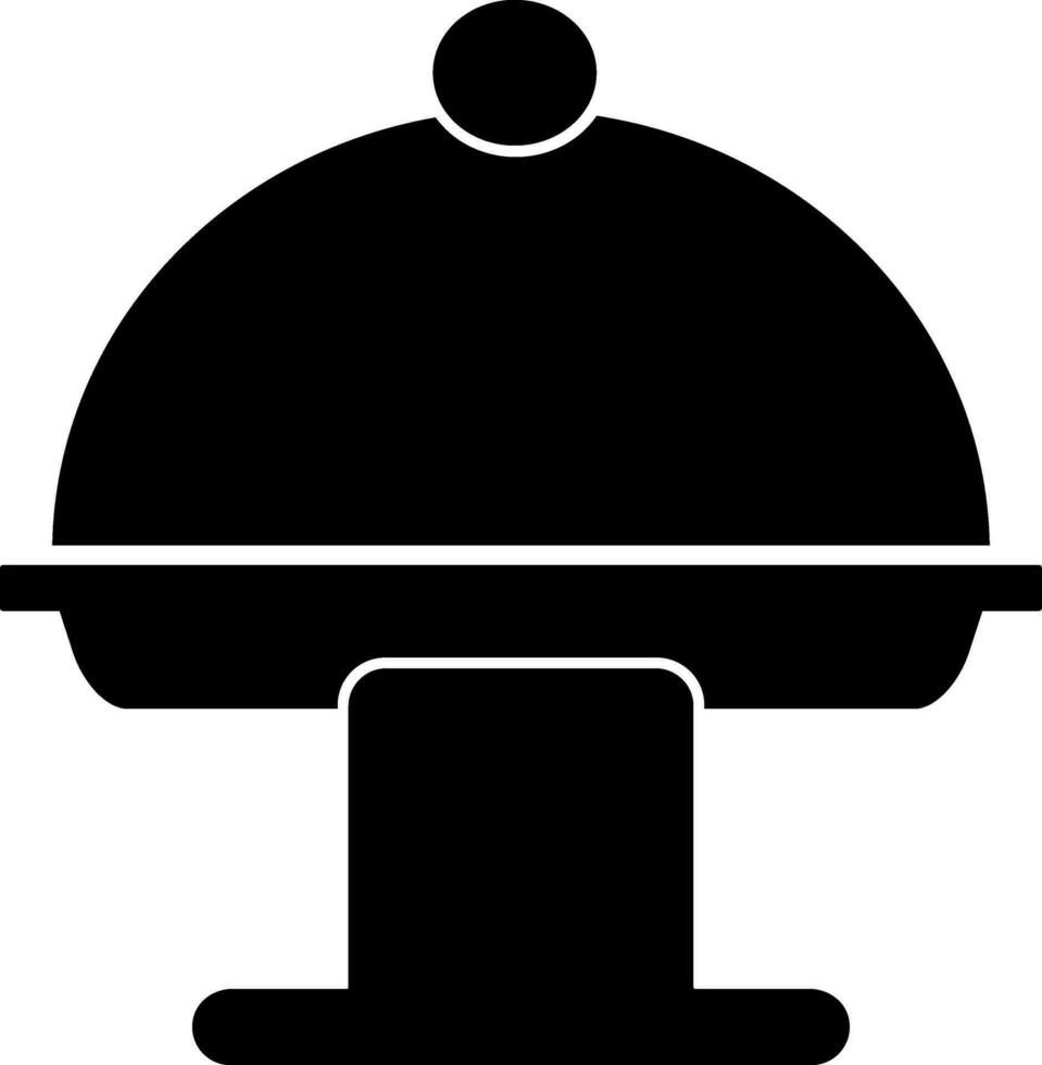 Flat style icon of a cloche. vector