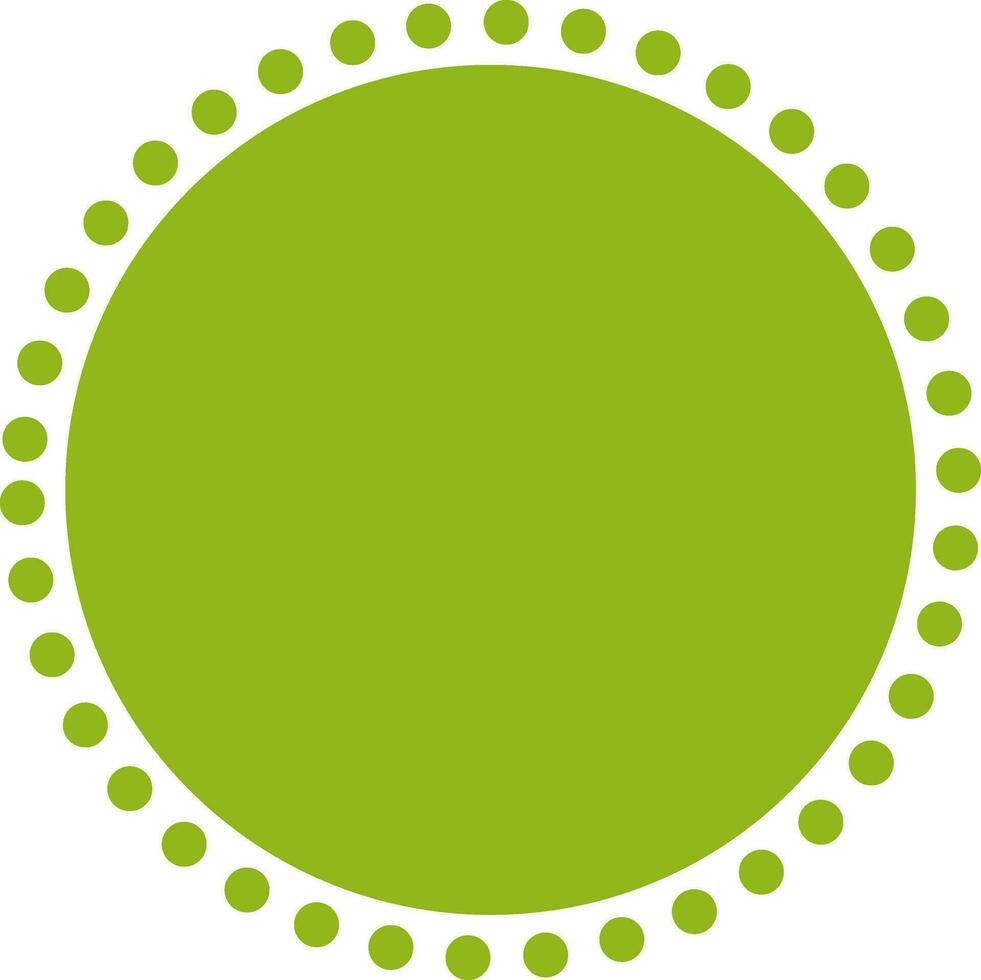 Illustration of circle with dots. vector