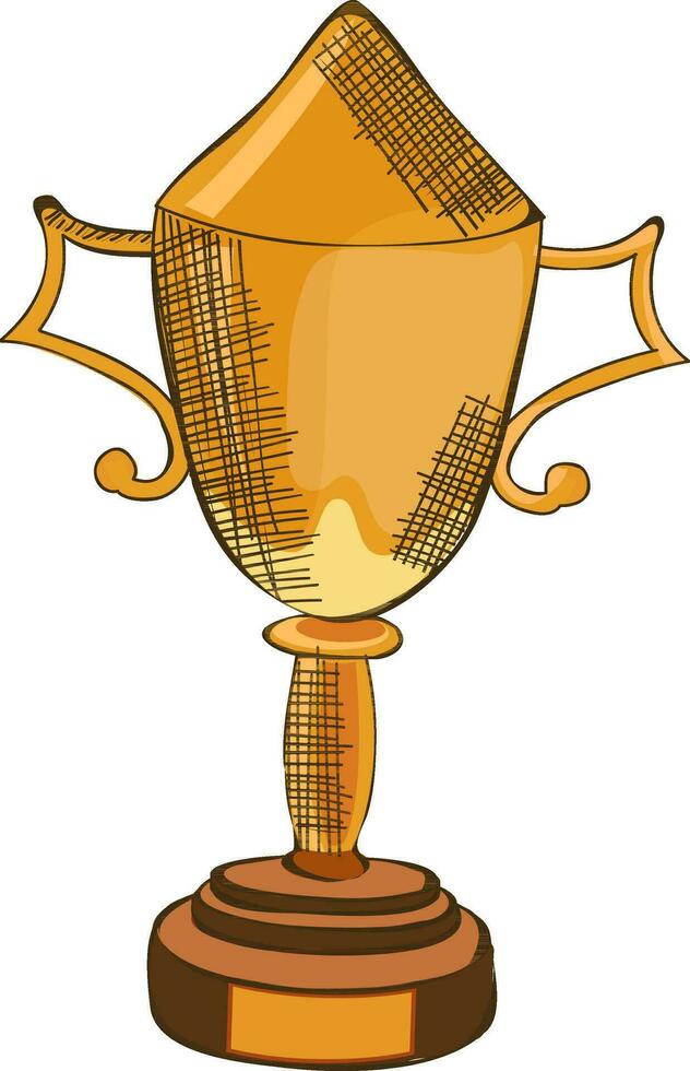Illustration of trophy cup. vector