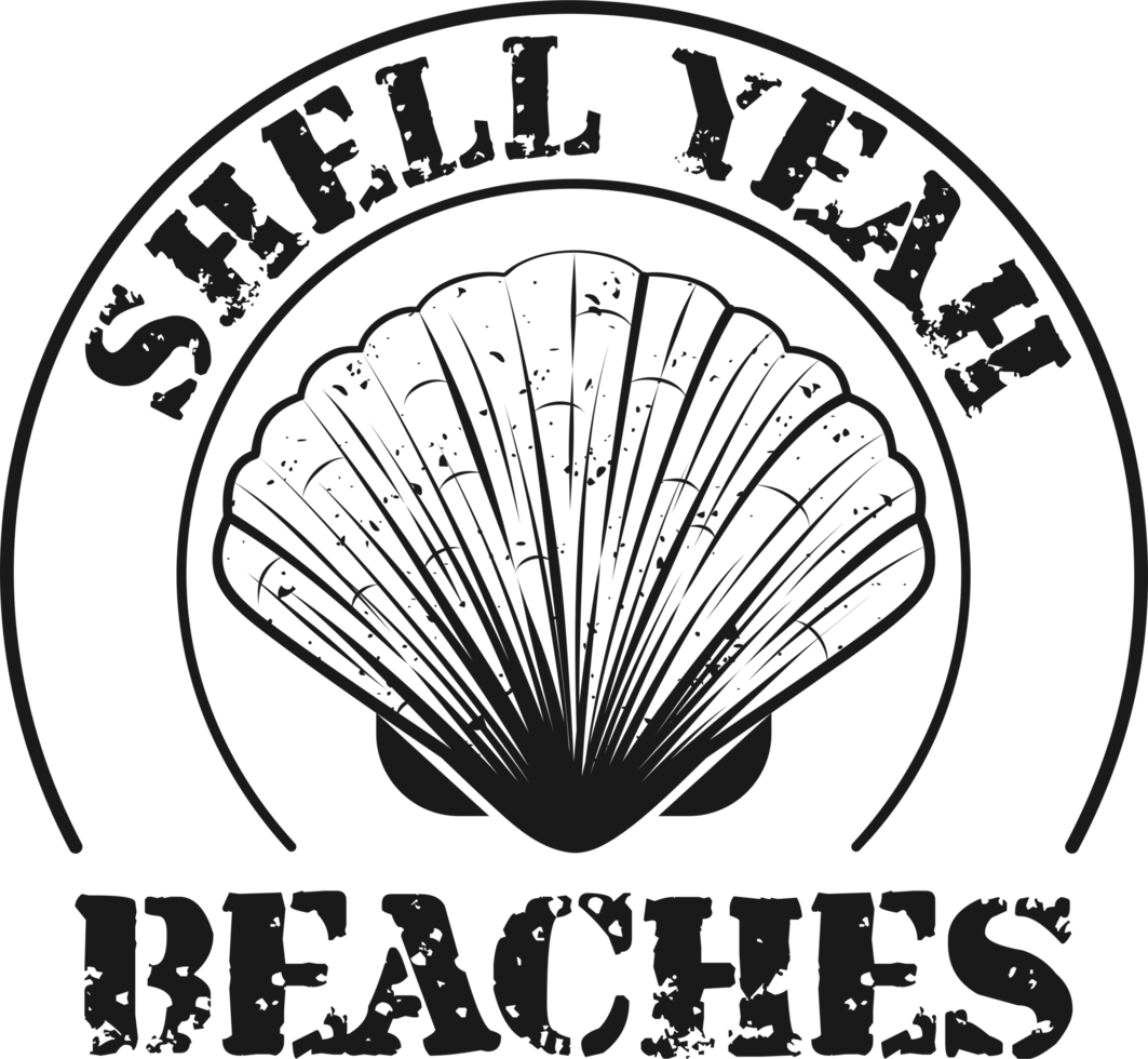 Shell Yeah, Funny Typography Quote Design. png