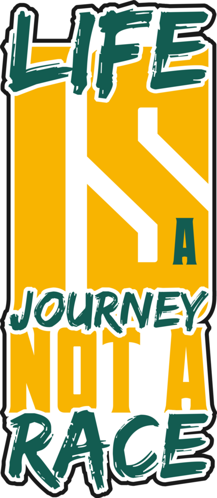 la vida es un viaje, no un diseño de cita de tipografía de carrera, aventura y viaje. png