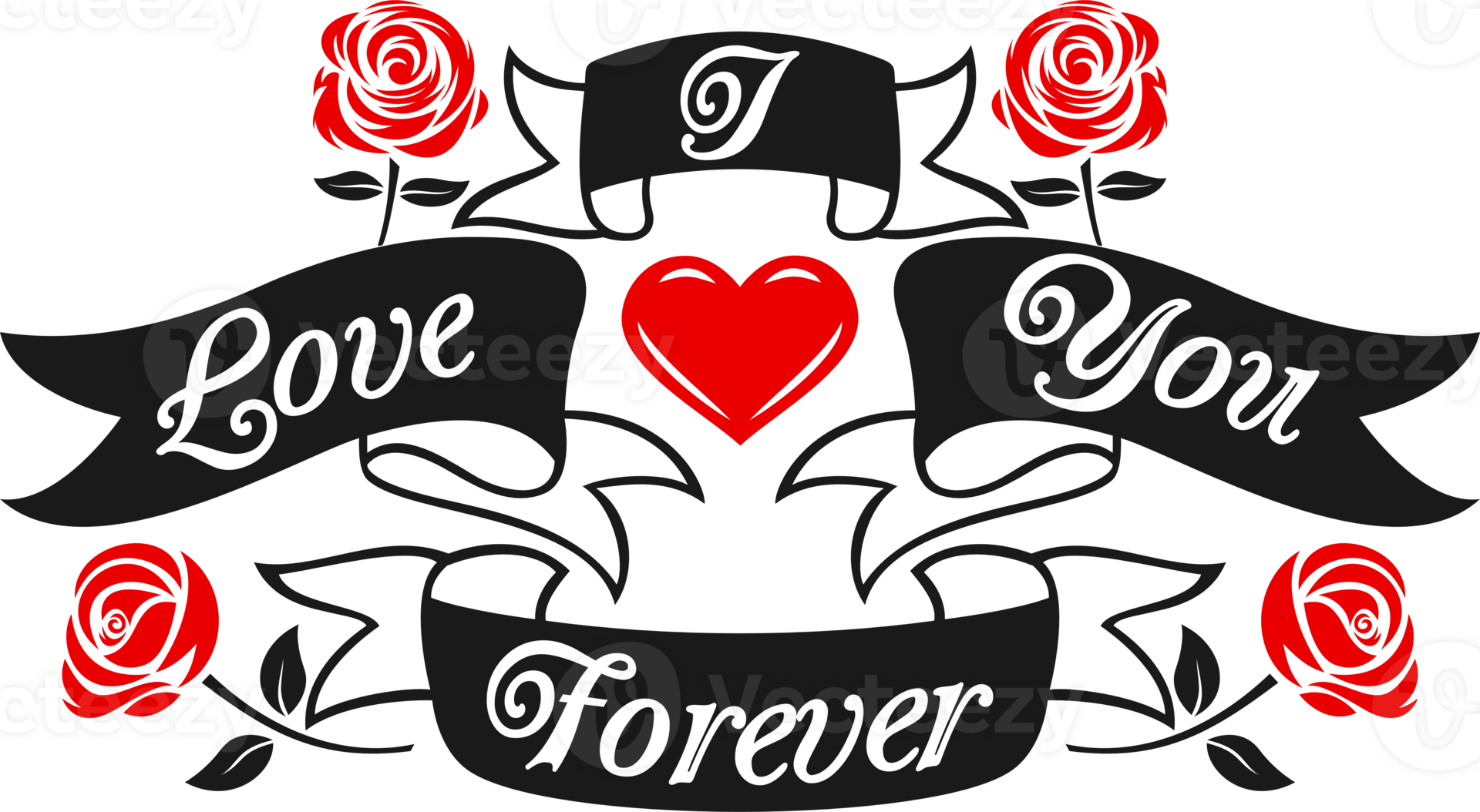 I Love You Forever, Love Typography Quote Design. 24861214 PNG