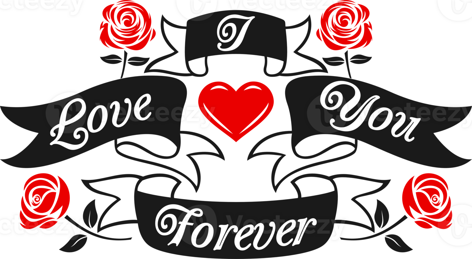 I Love You Forever, Love Typography Quote Design. 24861214 PNG