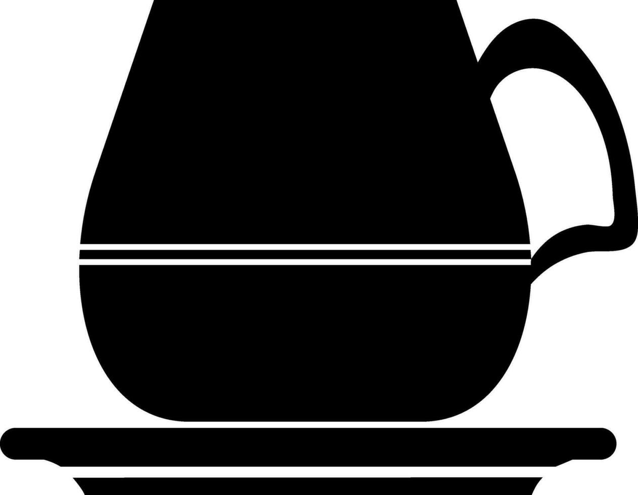 plano estilo icono de un taza lámina. vector